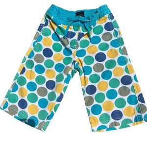 Mini Boden Polka Dot Capri Pants Sz 4-5 Years Boy Girl Blue Yellow Green